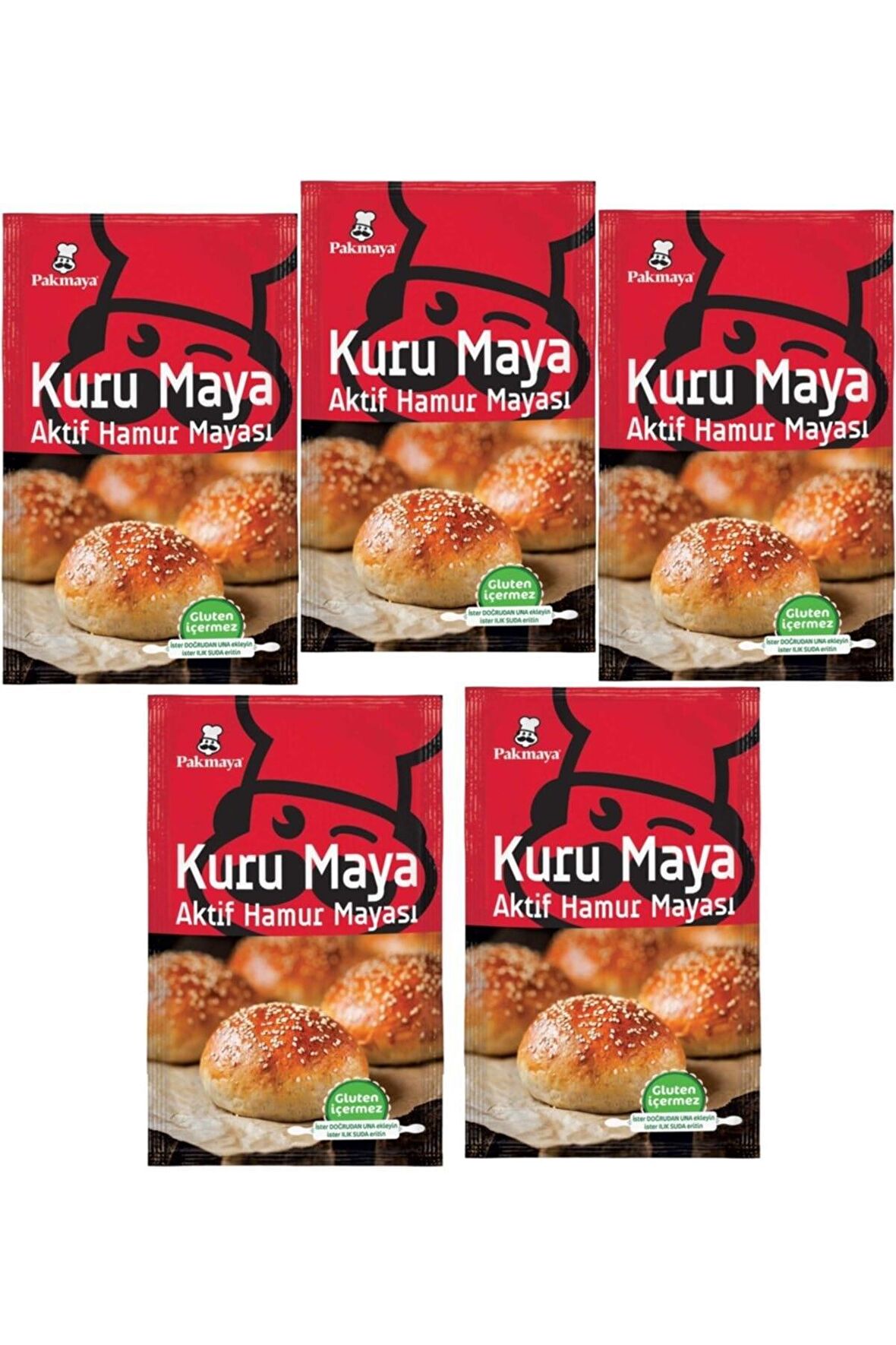 Pakmaya Kuru Hamur Mayası 100 Gr 5 Paket