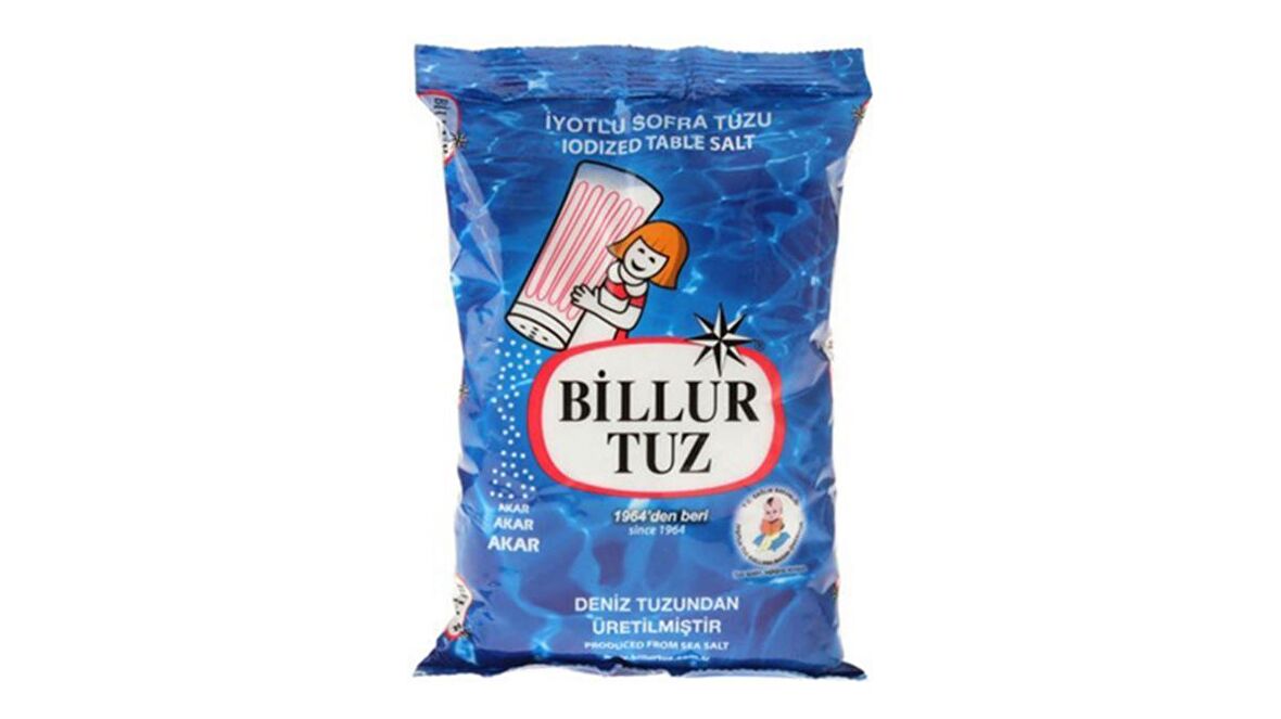 Billur Tuz Rafine İyotlu Sofra Tuzu 750 G