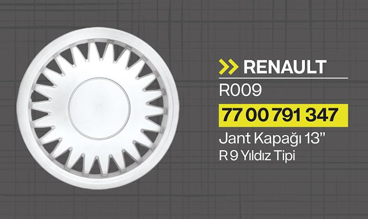 TİSA JANT KAPAĞI 13'' YILDIZLI TİP R9 1 ADET