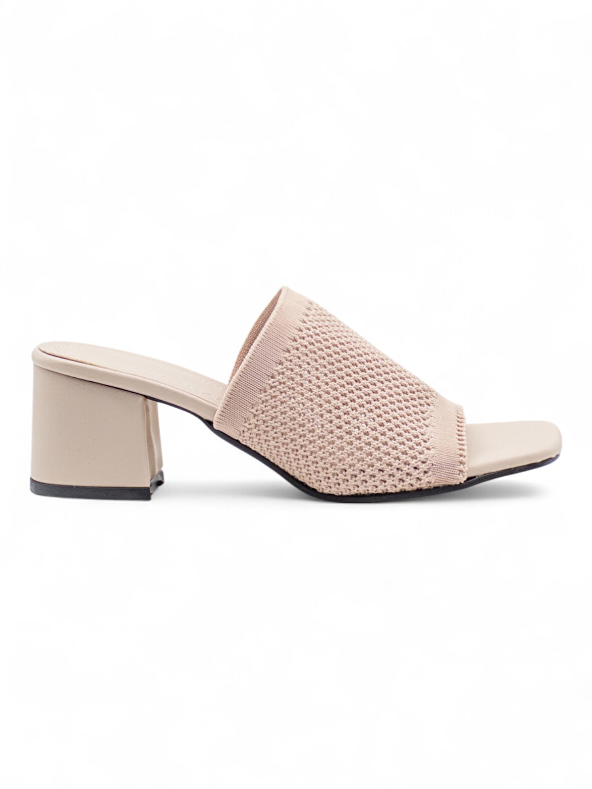 VİVENZA HASIRLI KADIN TOPUKLU TERLİK KREM