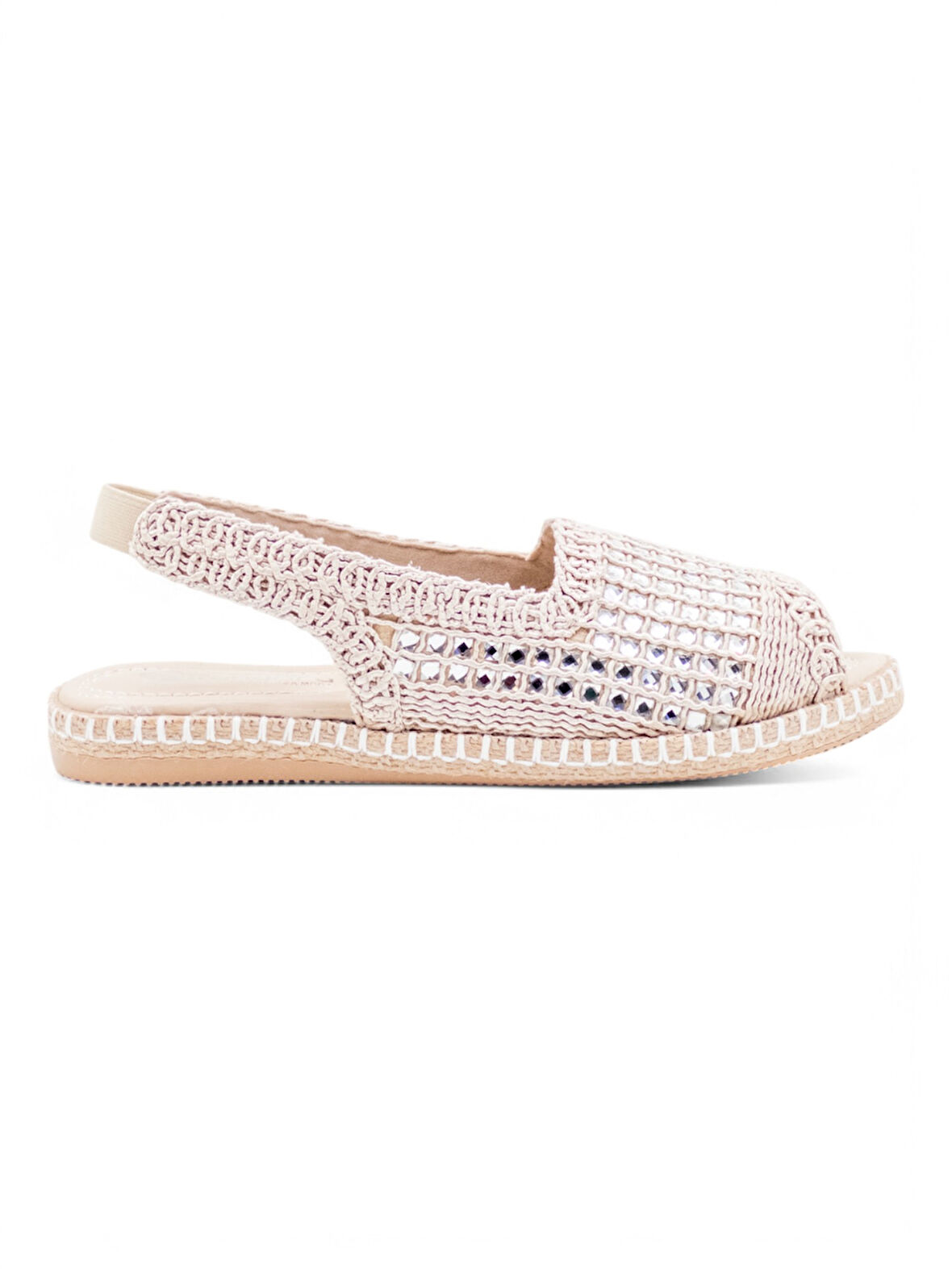 PANDORA MODA Y25.82.111 KADIN HASIR SANDALET KREM