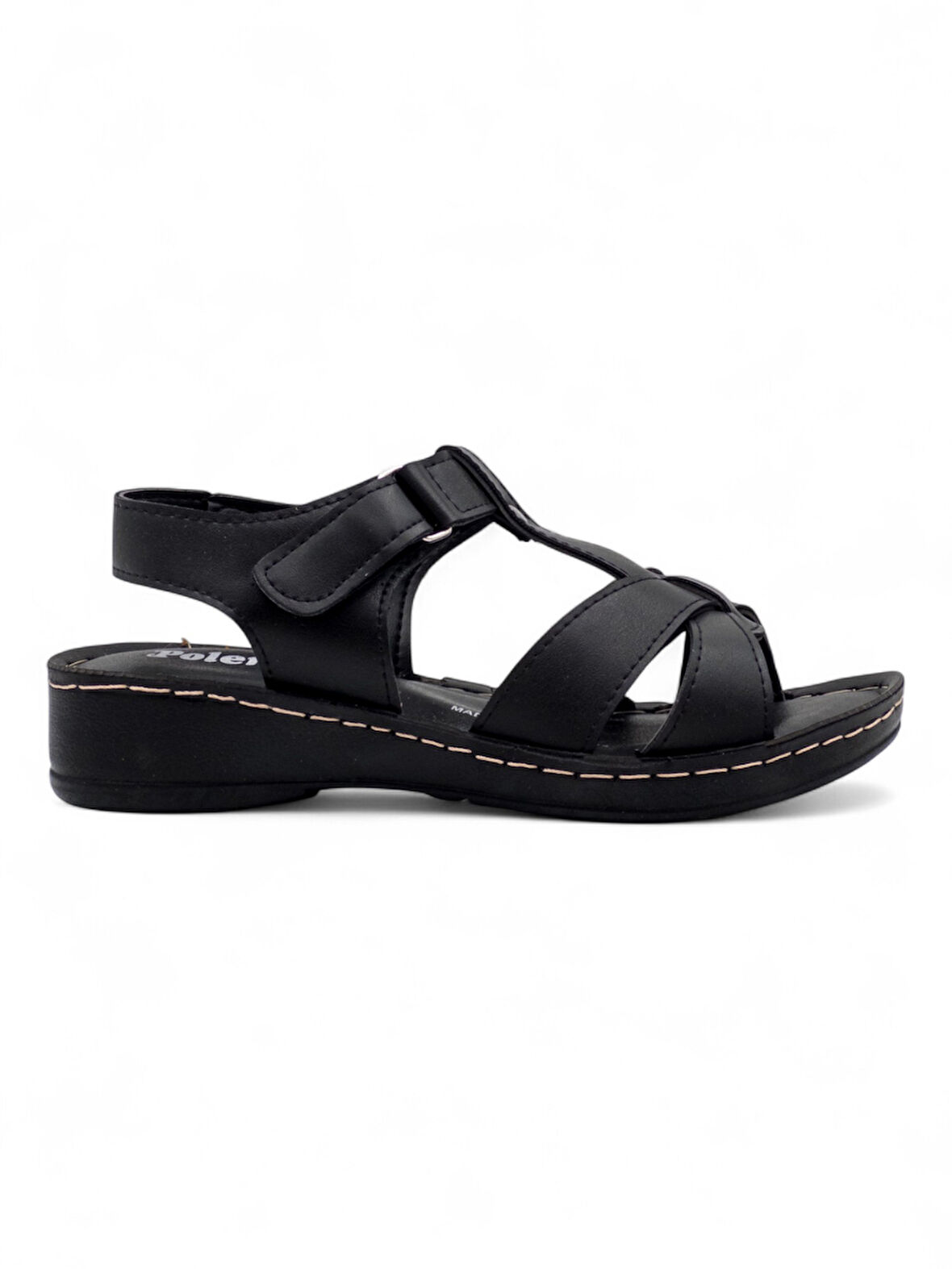 POLERO 14824 KADIN  SANDALET SİYAH