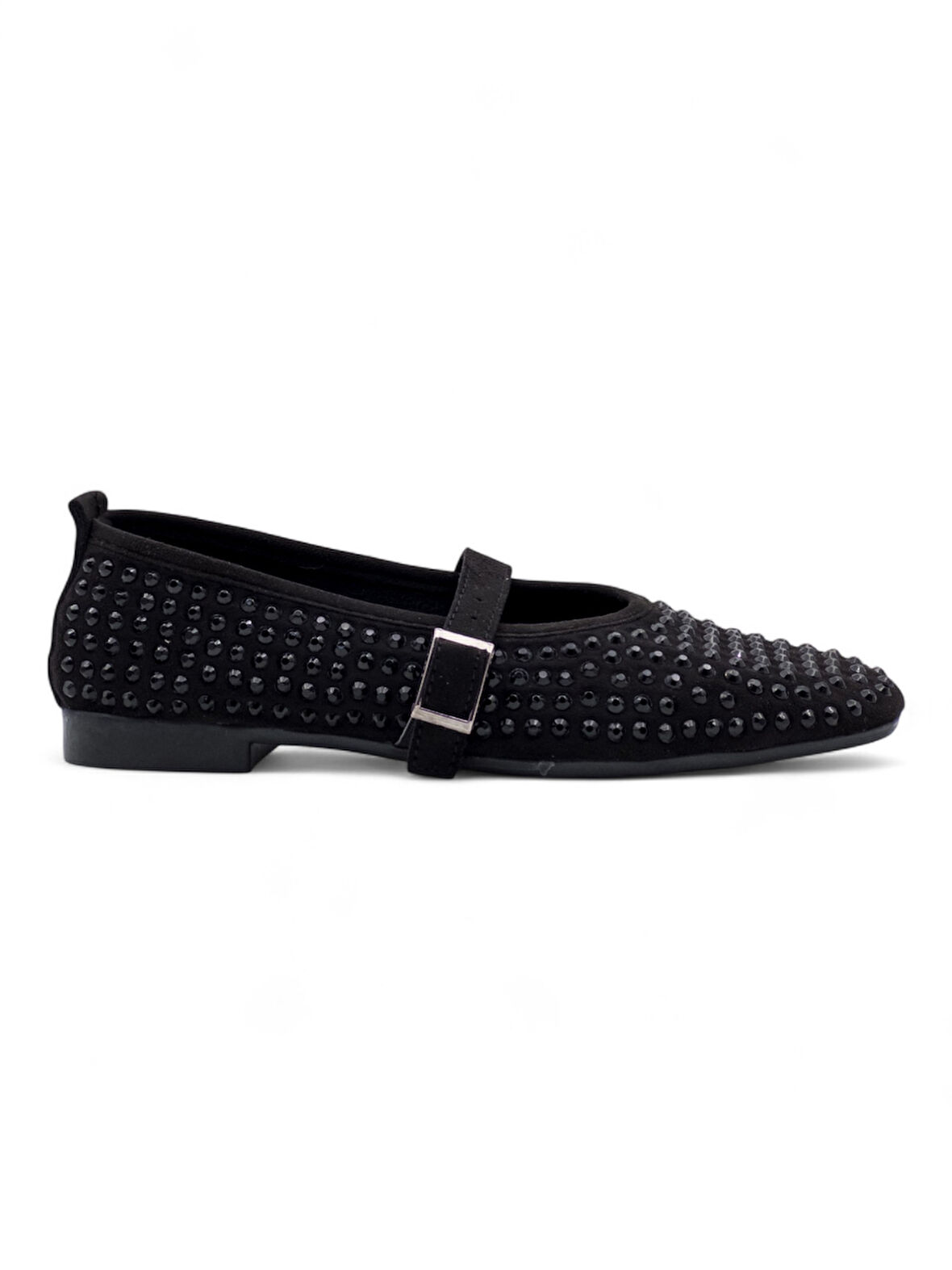 SHOES TAŞLI TOKALI KADIN BABET SİYAH