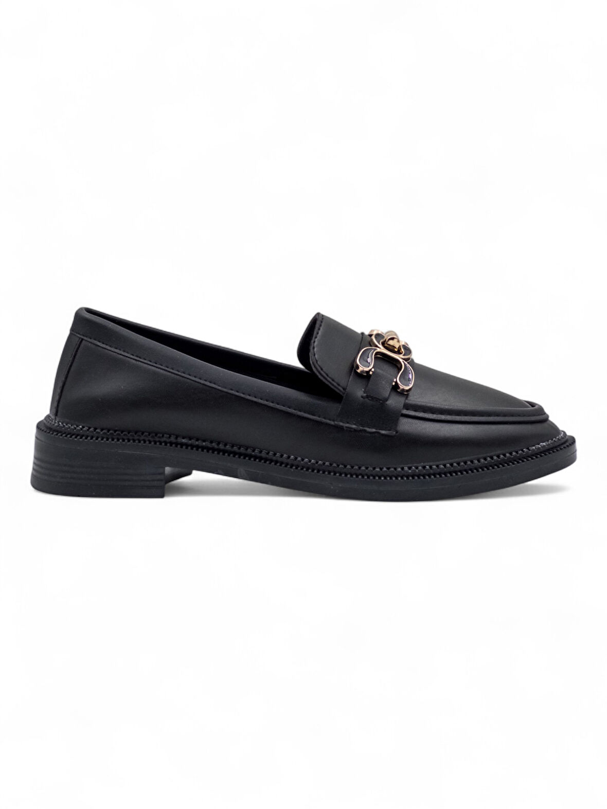 ATÖLYE TOKALI GÜNLÜK KADIN LOAFER AYAKKABI SİYAH