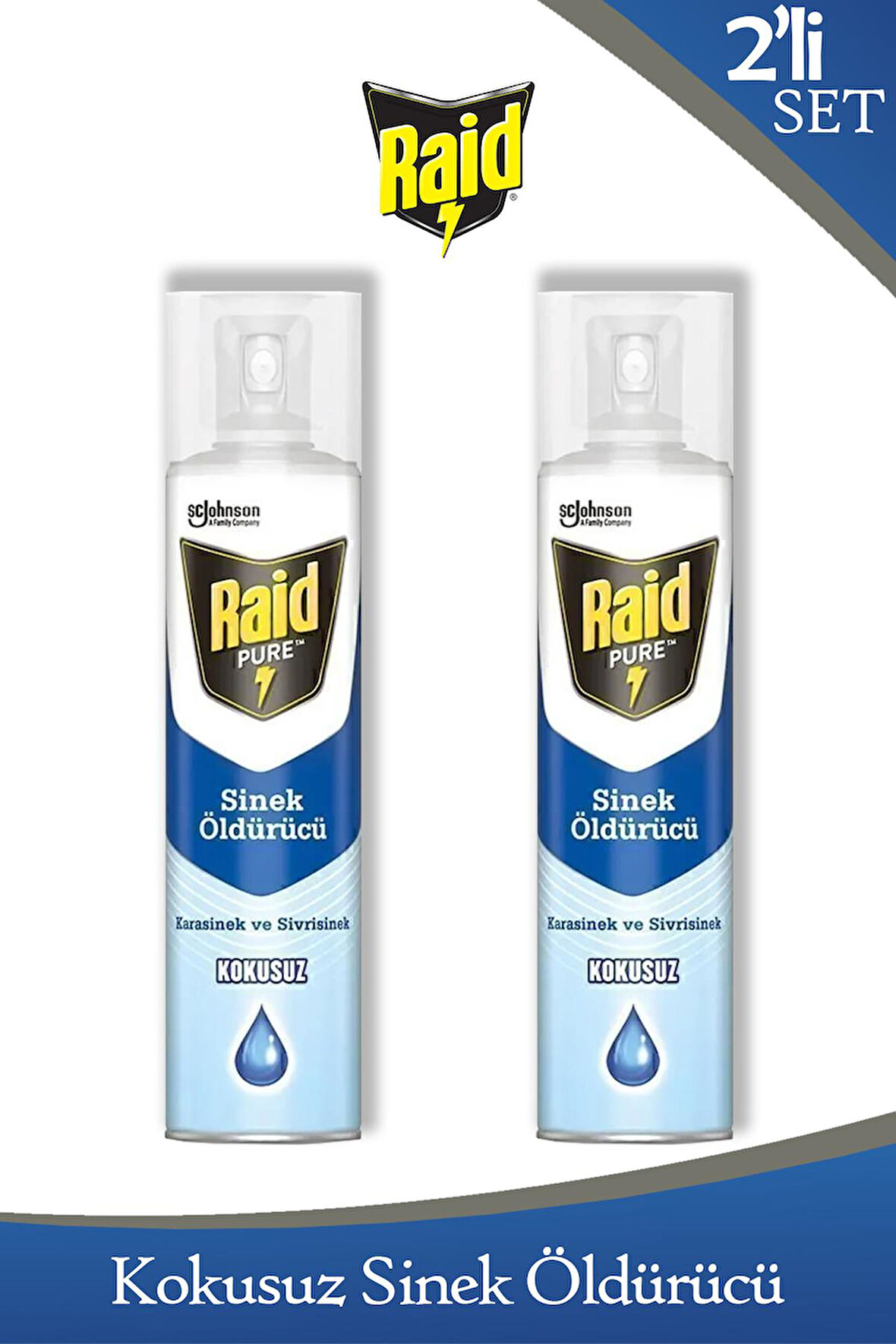 Pure Sineklere Karşı Etkili Kokusuz Sprey 300 ml x 2 Adet