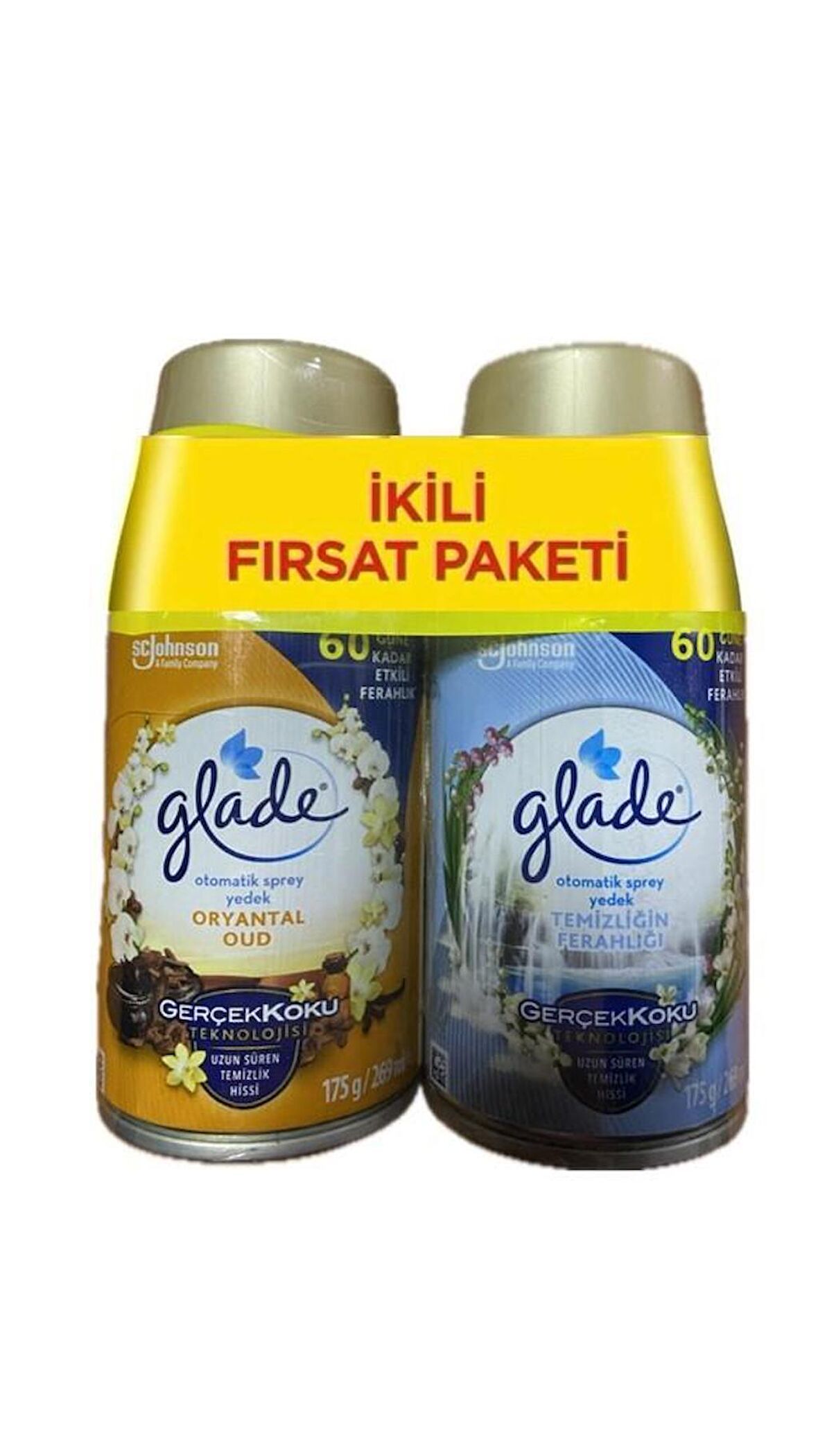 Glade Otomatik Sprey Oryantal Oud+Temizliğin Ferahlığı 2'Li 