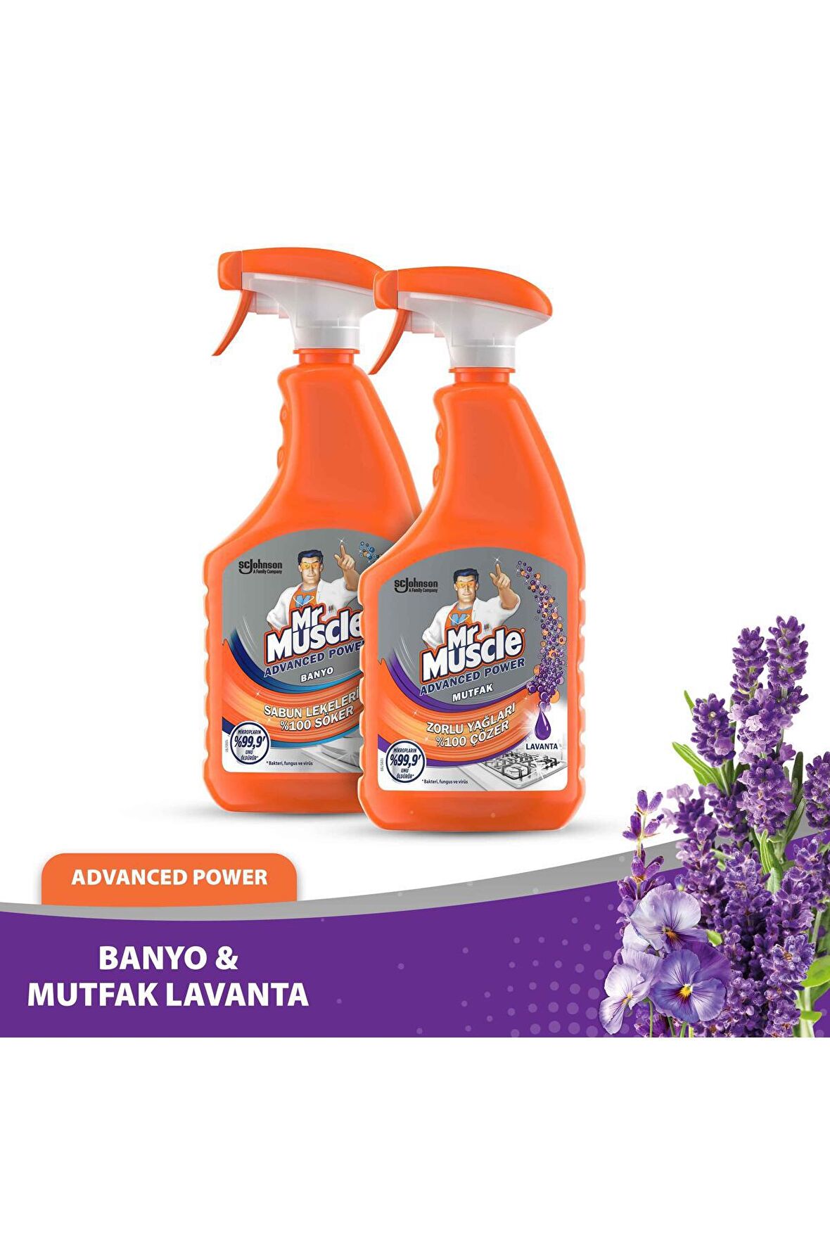 Advancad Power Banyo ve Lavanta Kokulu Mutfak Temizleyici Set