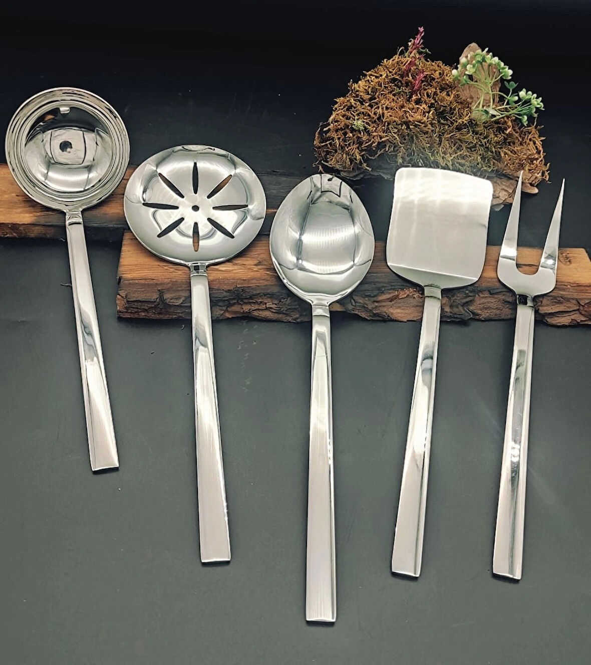 Stayle (Sade) Çelik Servis Takımı 5 Parça
