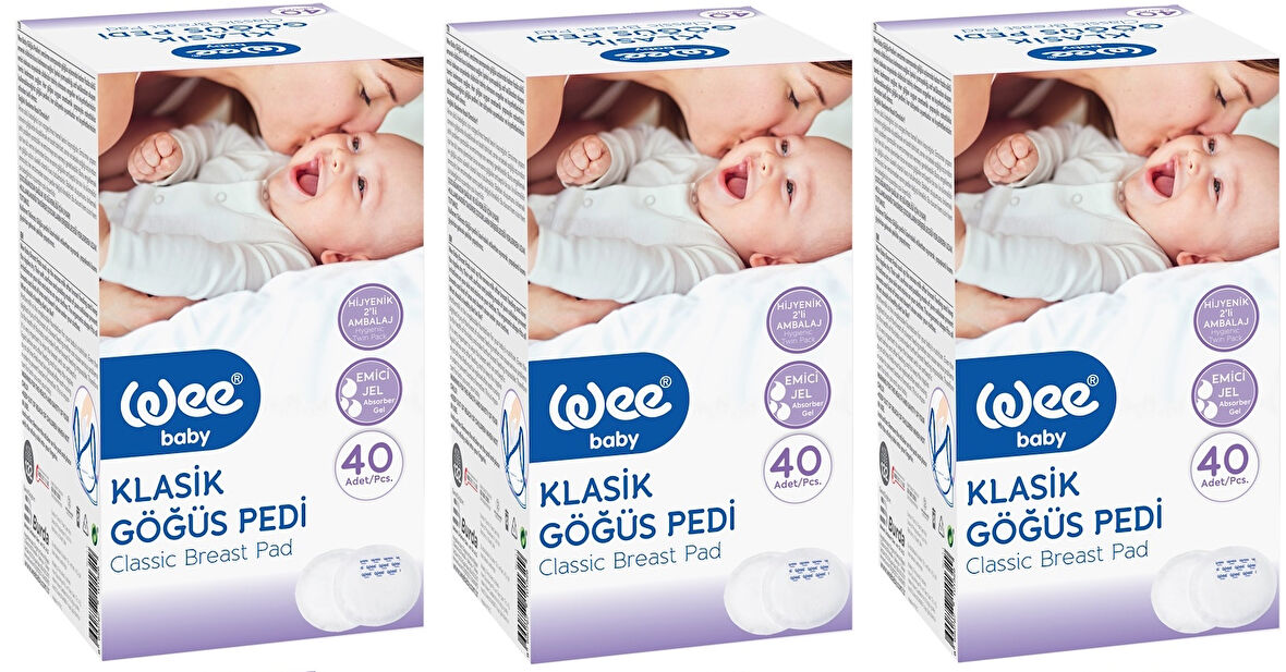 Wee Baby Klasik Göğüs Pedi (40 Lı) 120 Adet (3Pk*40)