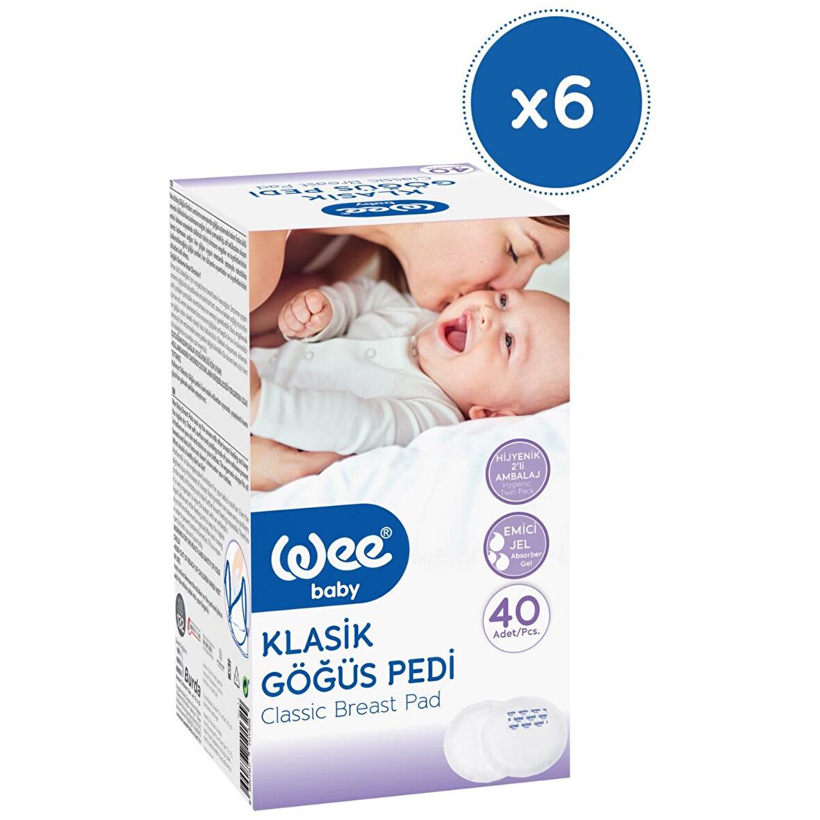 Wee Baby 132 Klasik Göğüs Pedi 40lı- 6 Adet
