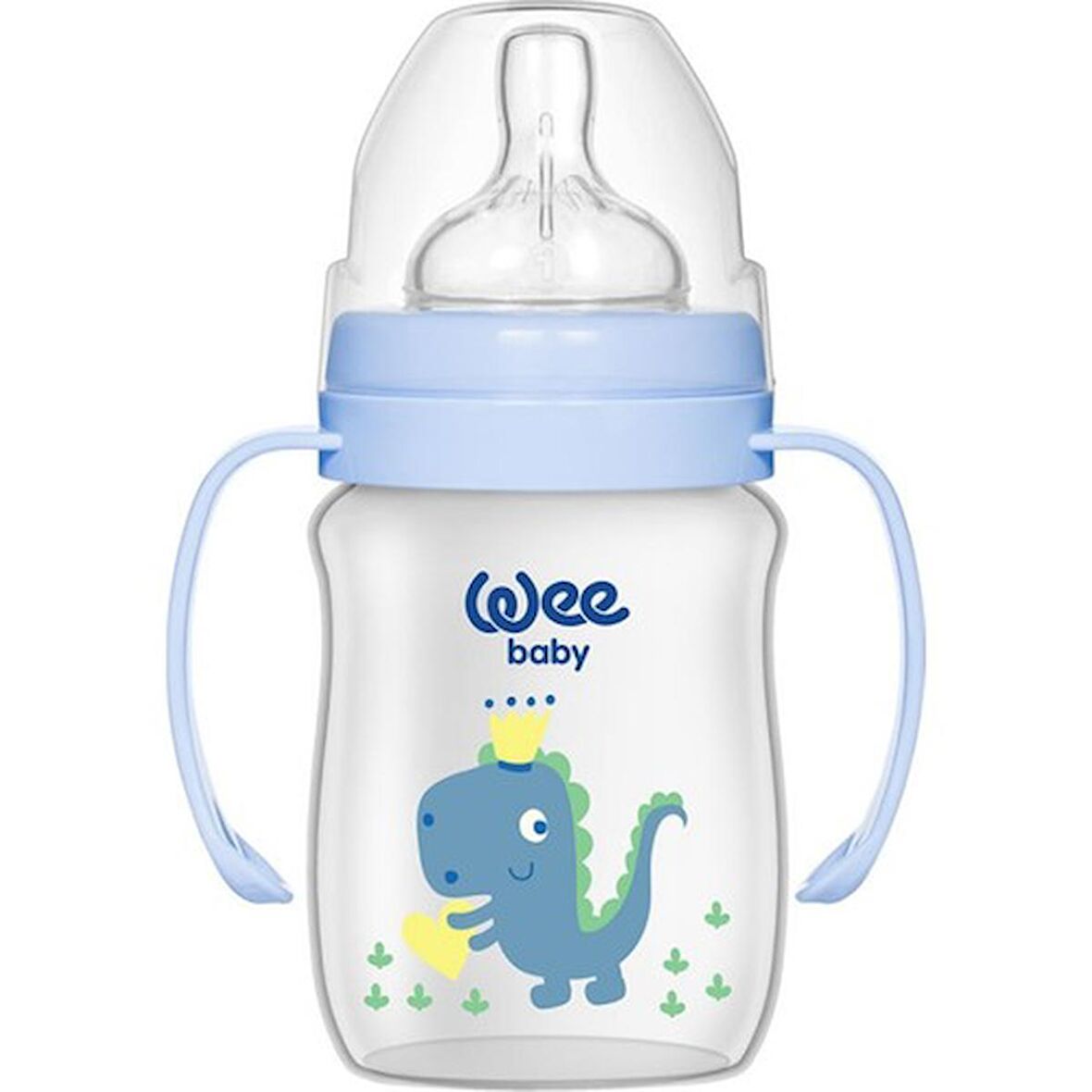 Wee Baby Klasik Plus Geniş Ağızlı Kulplu Pp Biberon Mavi 150 ml 137