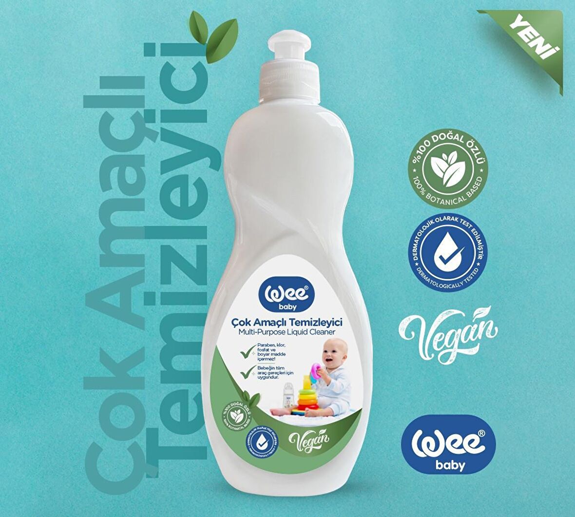 Wee Baby Vegan Çok Amaçlı Temizleyici 500 ml (%100 Doğal Özlü)