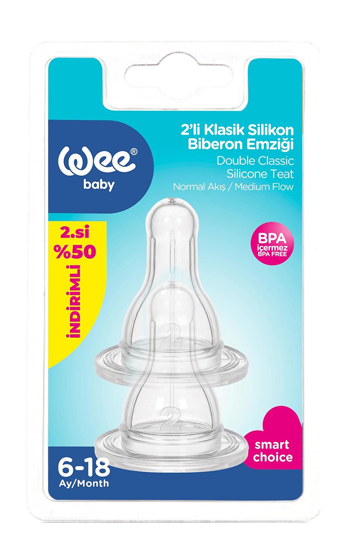 Wee Baby 377 Biberon Emziği 2'li