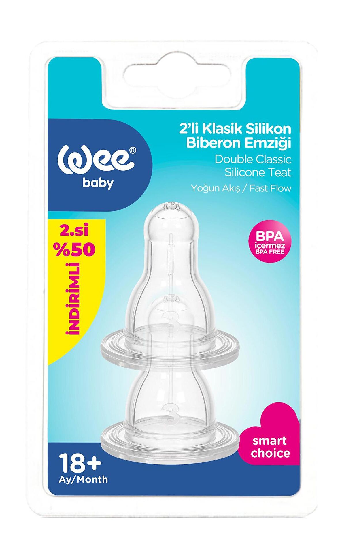 Wee Baby 378 Biberon Emziği 2'li