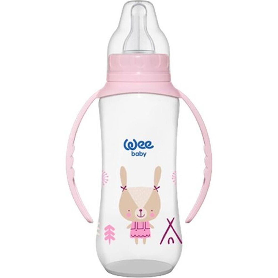 Wee Baby Klasik Kulplu Pp Biberon PEMBE 270ML (6 -18 AY)