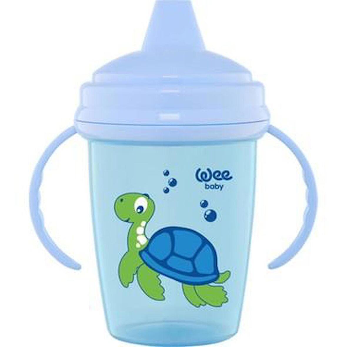 Wee Baby 755 Akıtmaz PP Alıştırma Bardağı Enjoy 240 ml Mavi