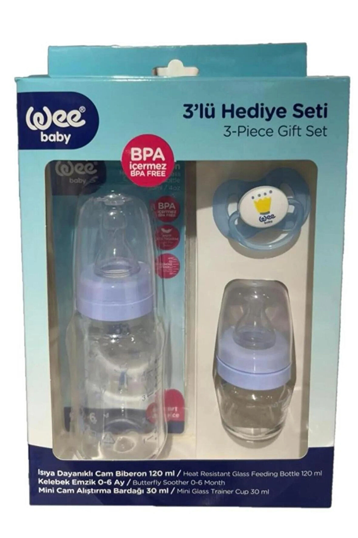 WEE 756 BİBERON & EMZİK SETİ 3 LÜ