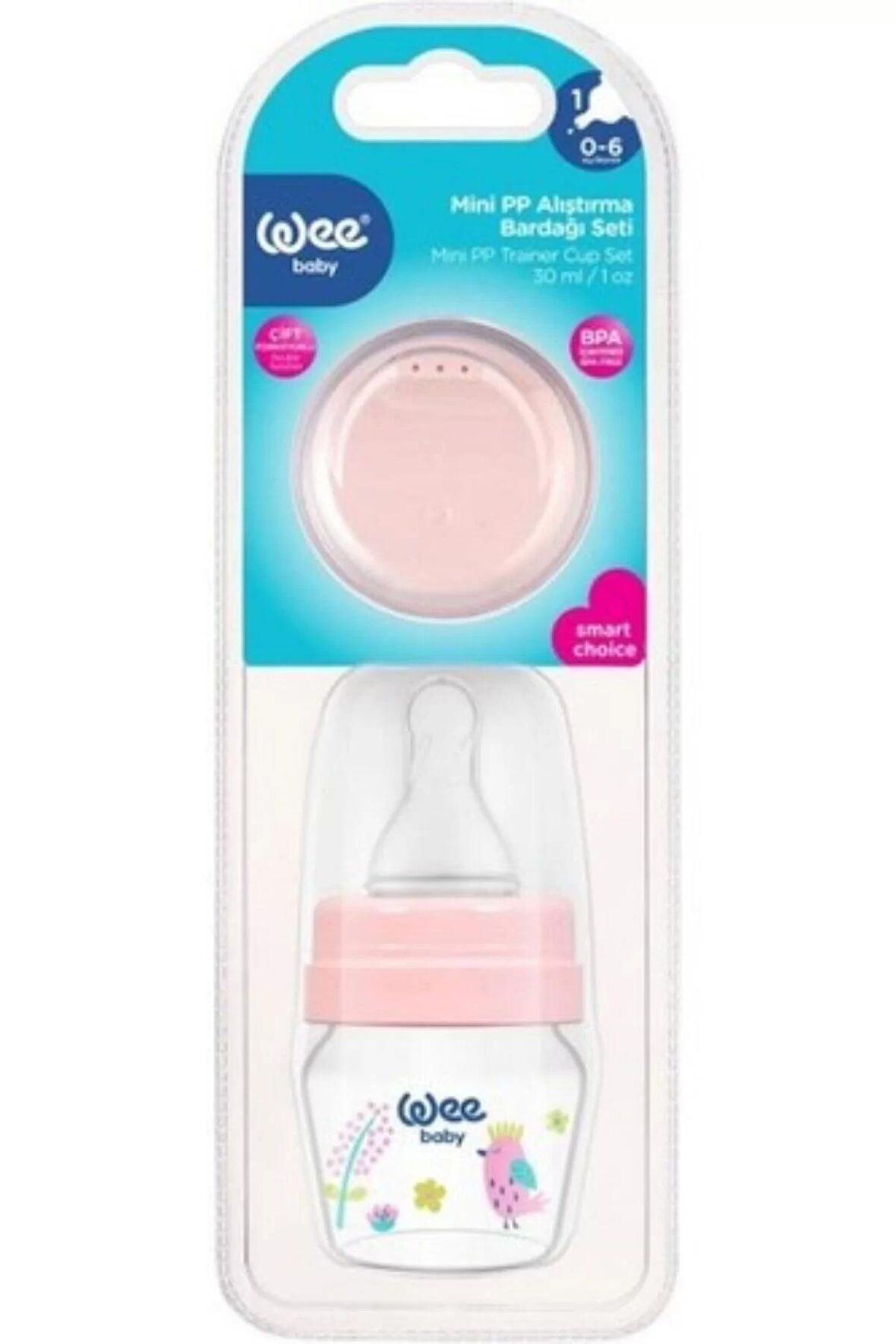 Wee Baby 778 Mini PP Alıştırma Bardağı Seti 30 ml Kuş