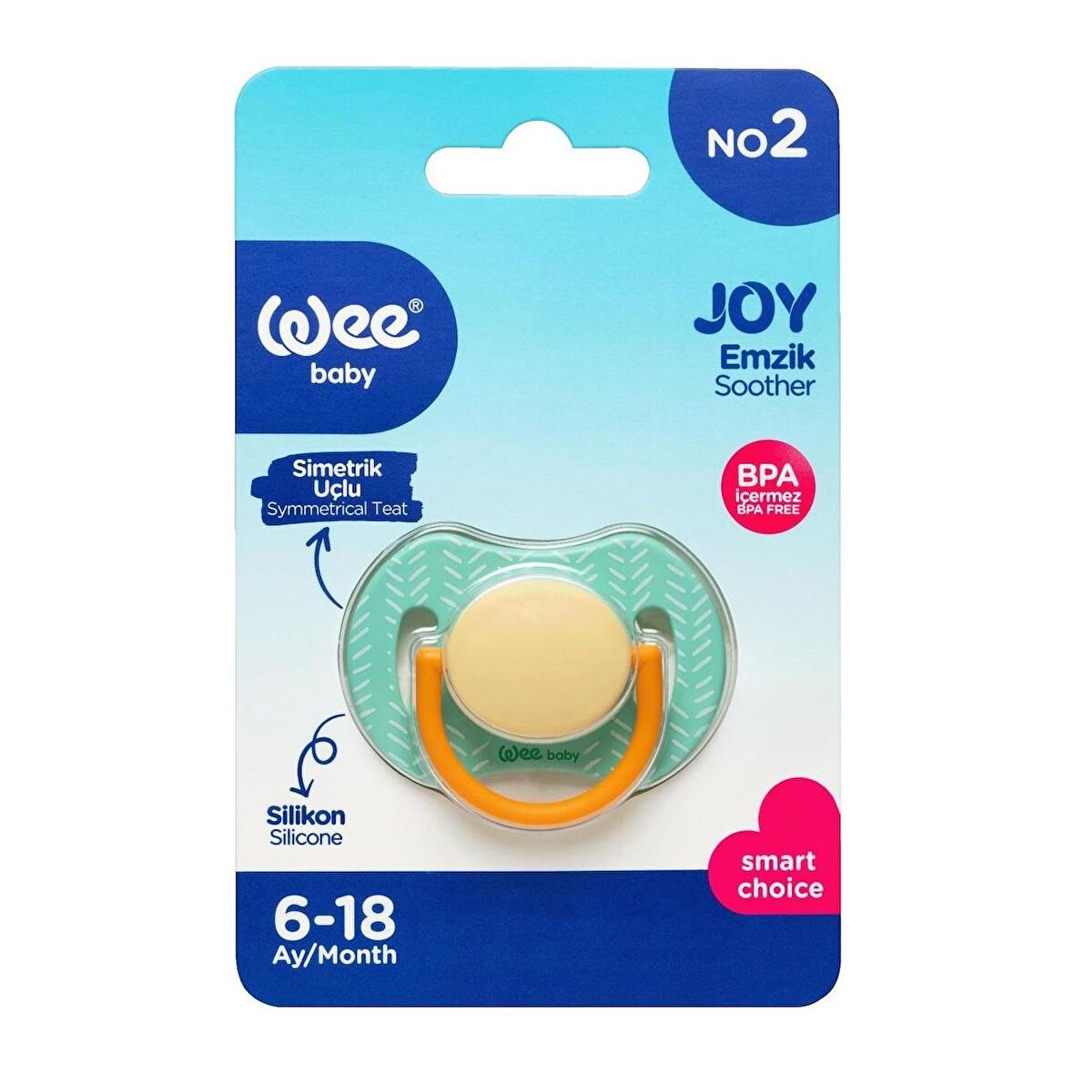 Wee Baby Joy Simetirk Uçlu Emzik 786 No: 2- Yeşil