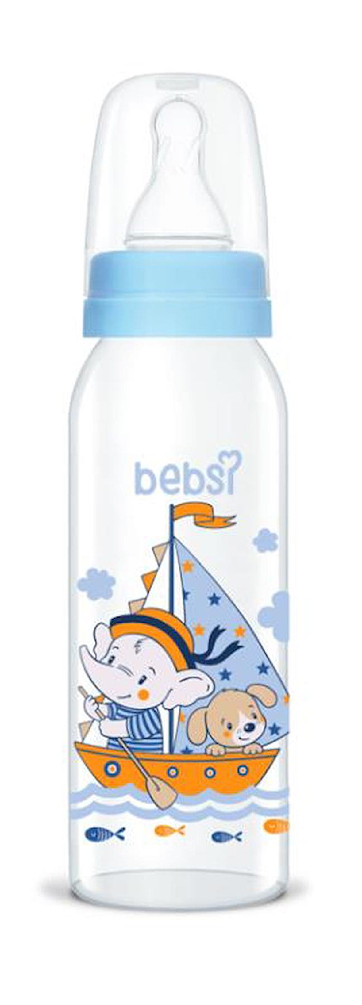 Bebsi 326 Klasik Cam Biberon 250 ML Mavi