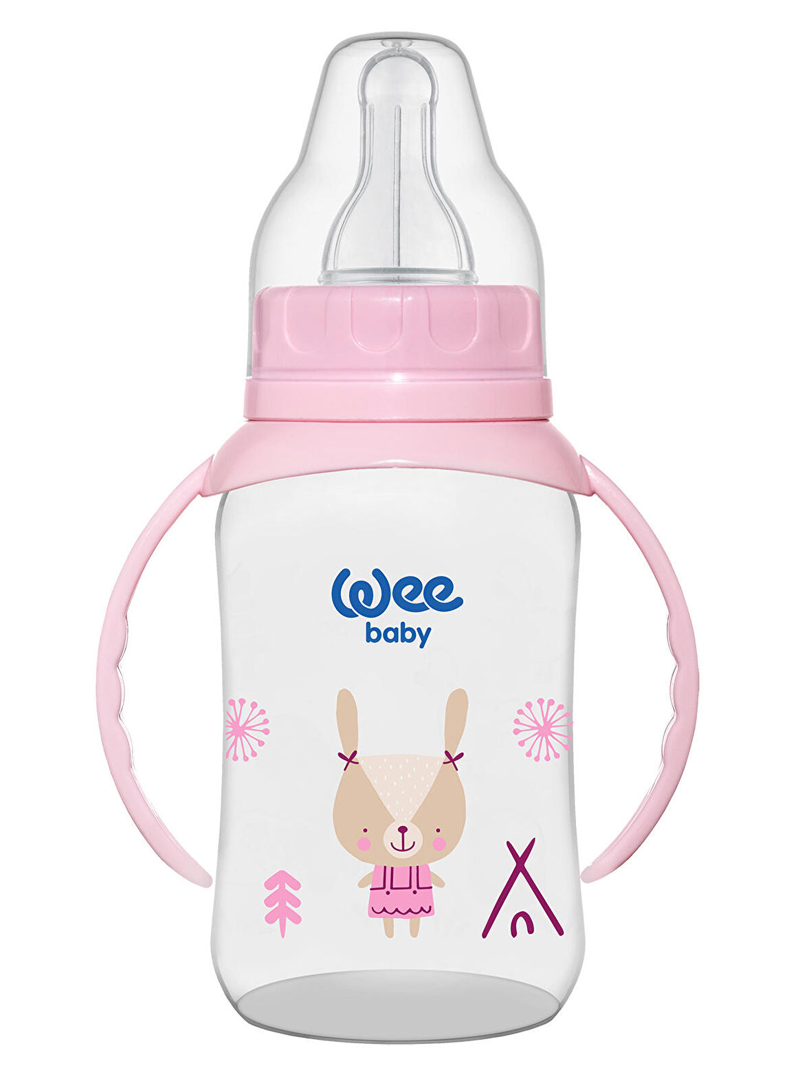 Wee Baby Klasik Kulplu PP Biberon 150 ml - PEMBE