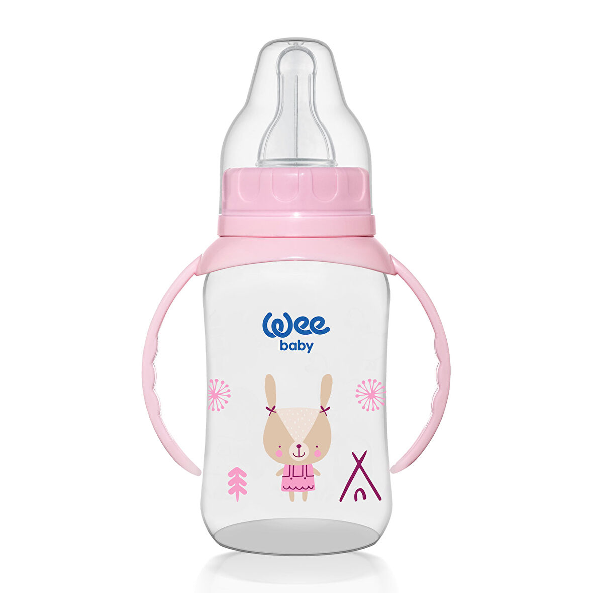 Wee Baby Klasik Kulplu PP Biberon 150 ml - PEMBE