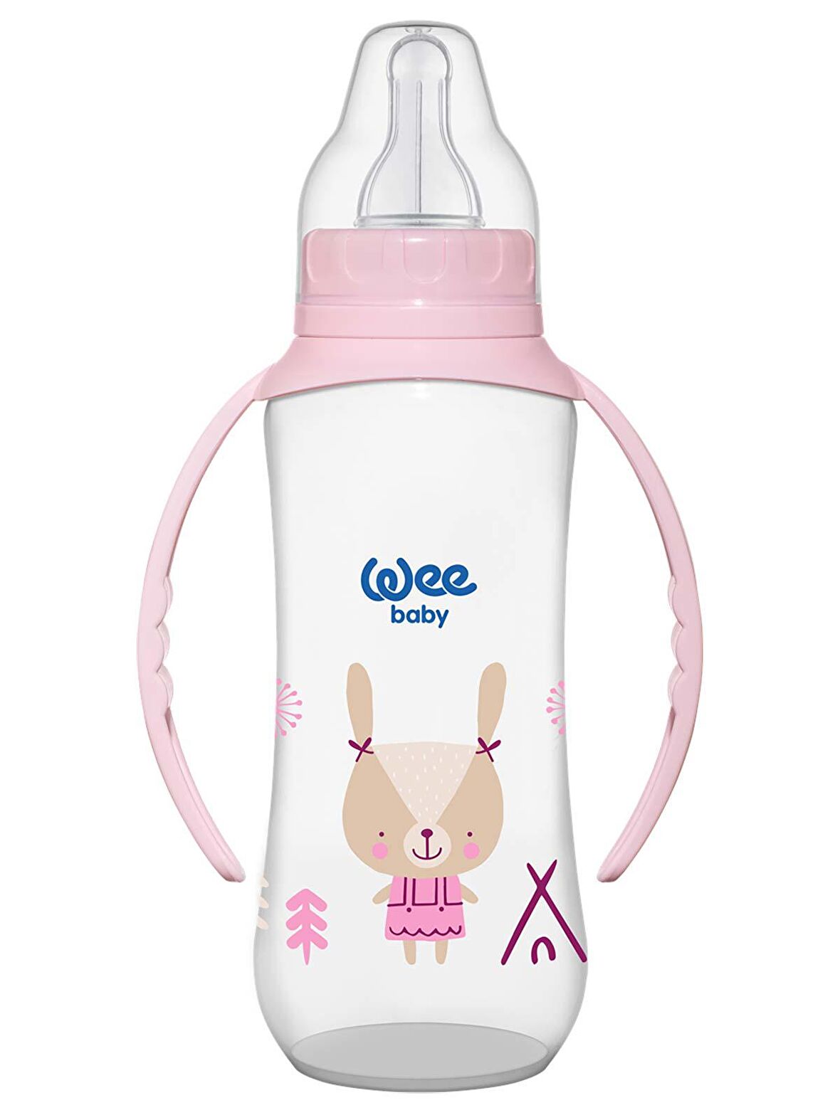 Wee Baby Kulplu PP Biberon 270 ml Pembe