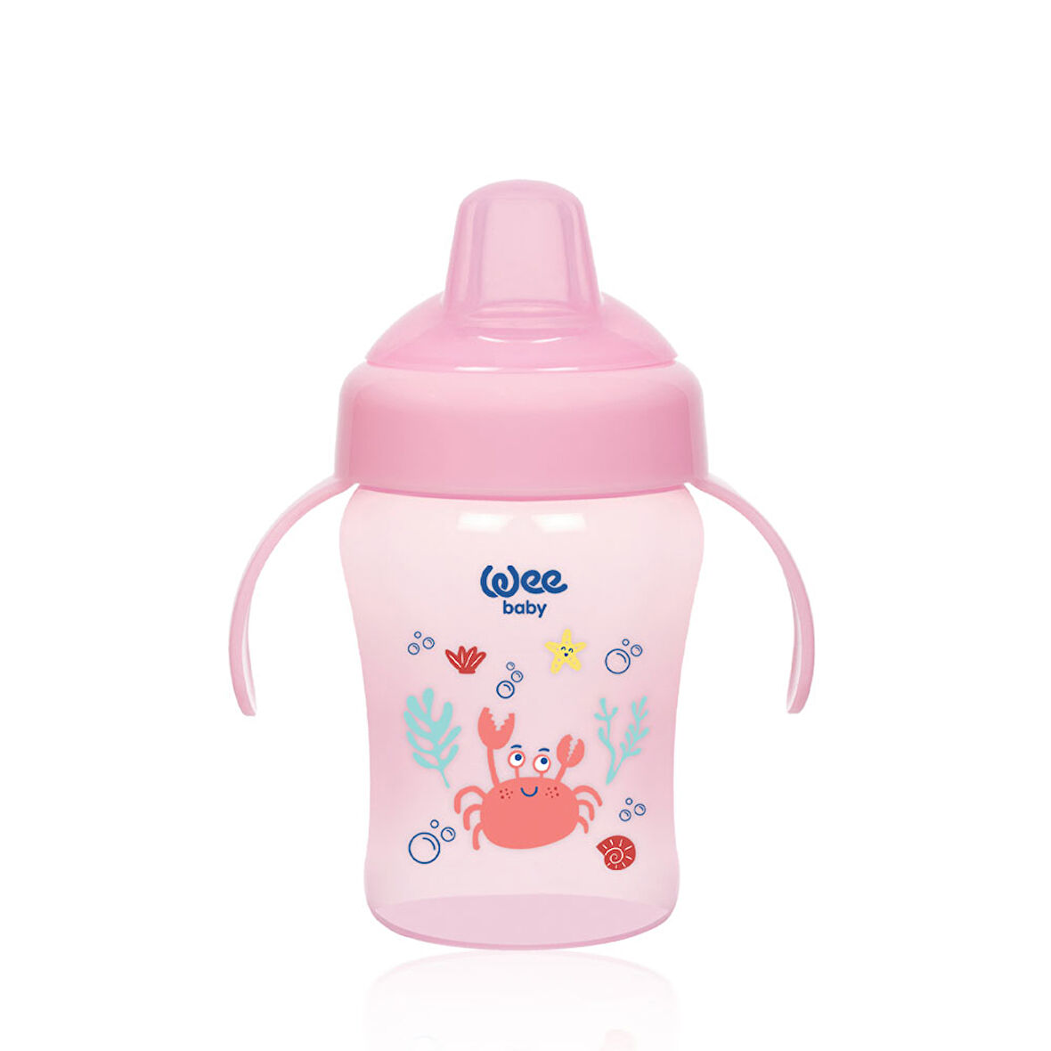 Colorful Akıtmaz Kulplu Antikolik Bardak 240 ml Pembe