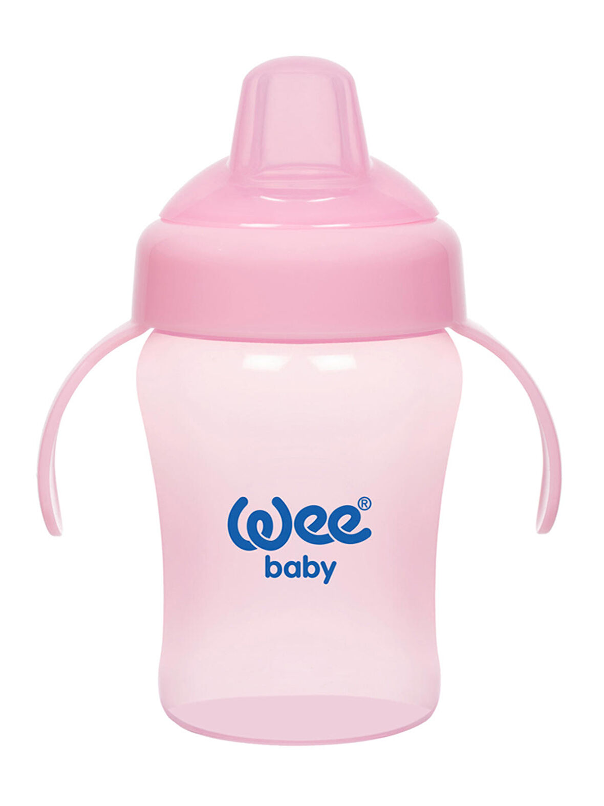 Wee Baby Colorfull Akıtmaz PP Kulplu Bardak 240 ML Pembe