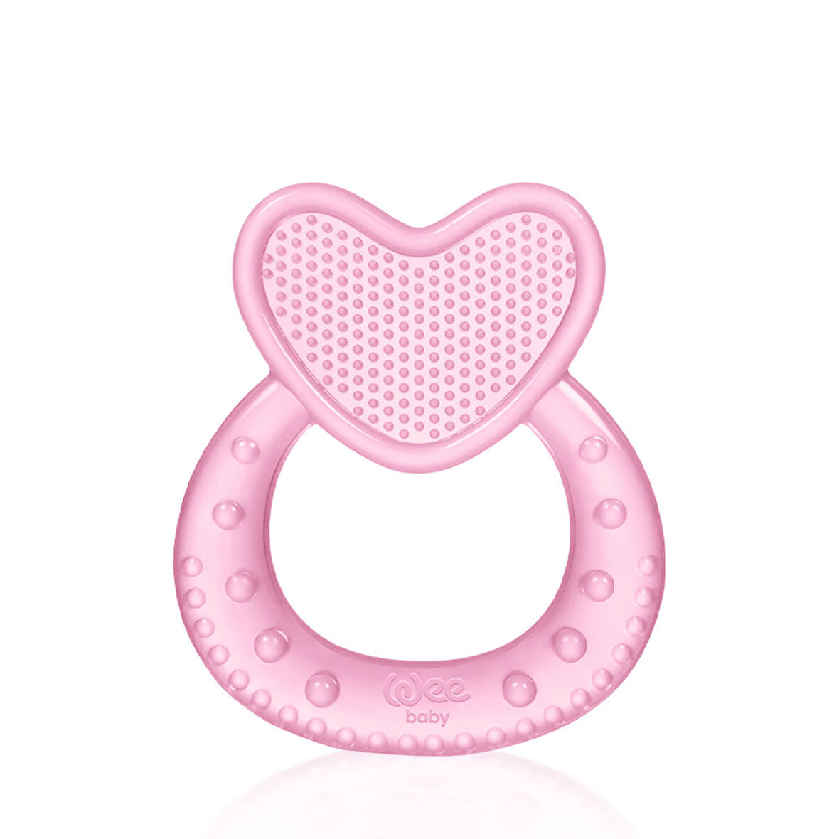 Wee Baby Kalpli Silikon Diş Kaşıyıcı - PEMBE