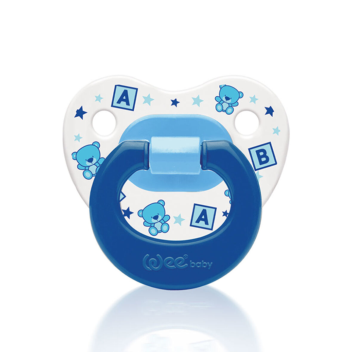 Desenli Damaklı Emzik No:2 Emzik Mavi 6-18 Ay