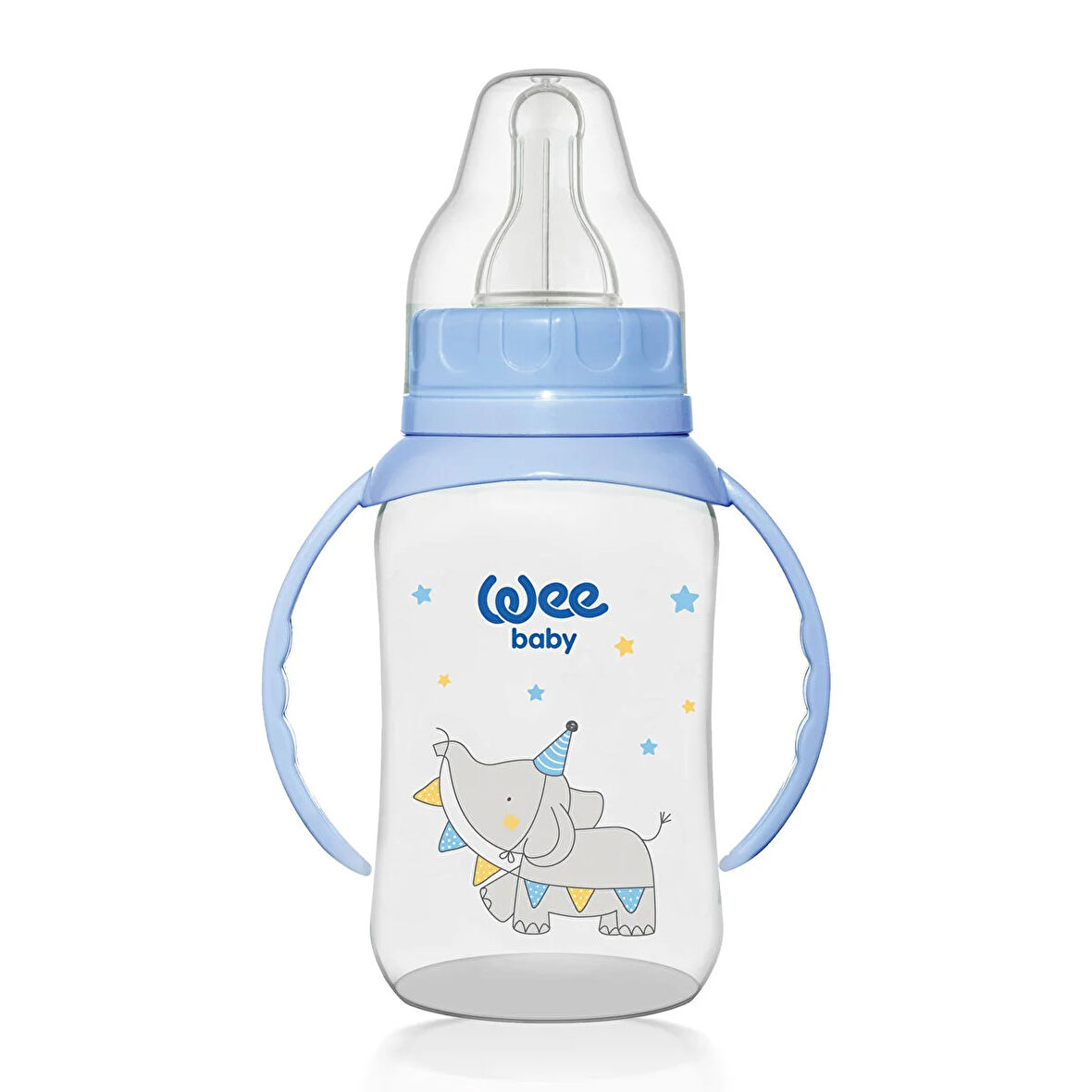 Wee Baby 744 Wee Baby  Kulplu PP Biberon 150ml Mavi