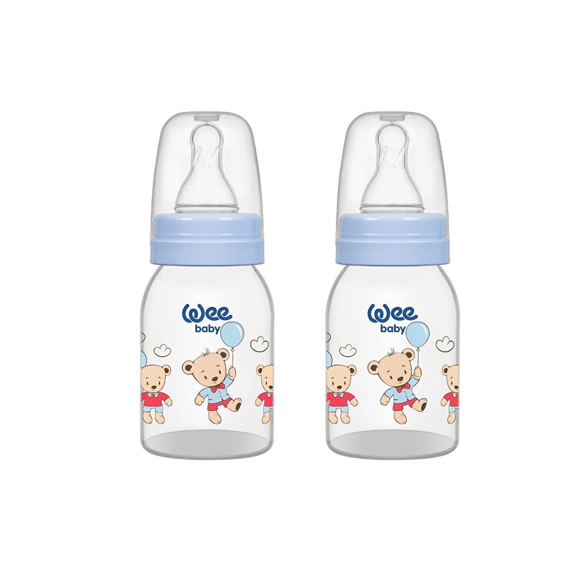 Wee Baby Klasik PP Biberon 125 ml - Mavi (2'li Set) BULK