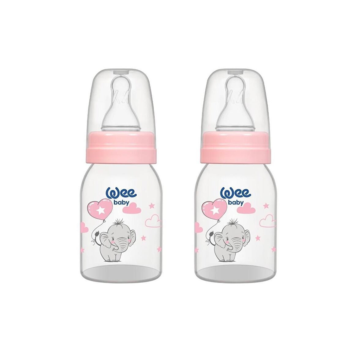 Wee Baby Klasik PP Biberon 125 ml - Pembe (2'li Set) - BULK