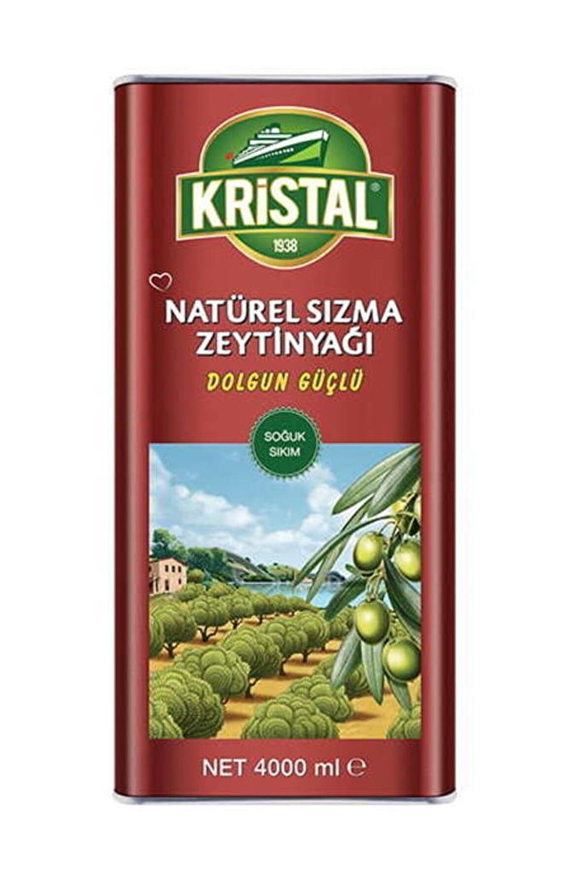 Kristal Natürel Sızma Zeytinyağı DG Teneke 4 L