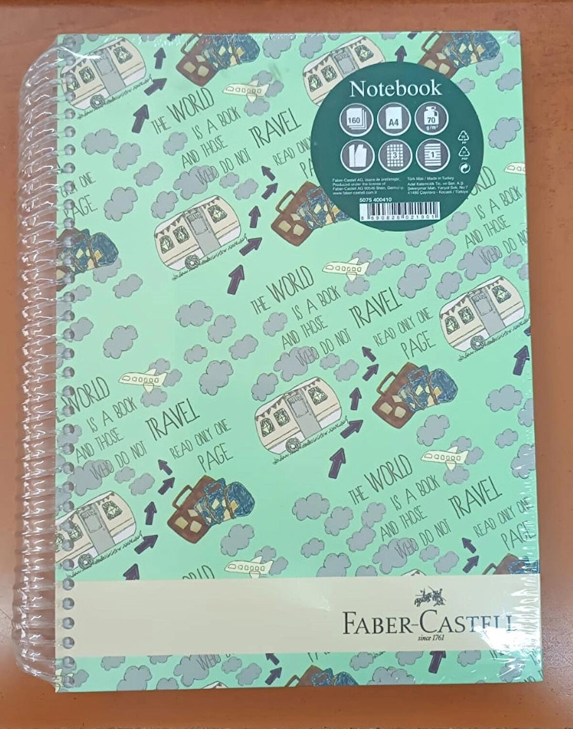 Faber Castell 160 sayfa 3+1 spiralli sert kapak ayraçlı defter