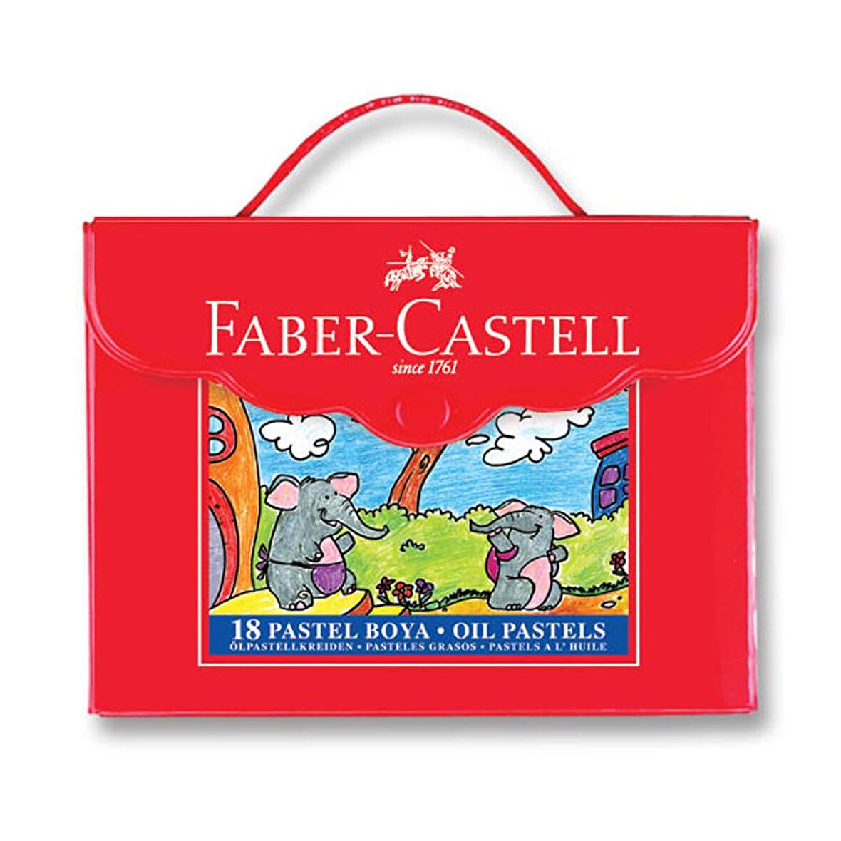 Faber-Castell Plastik Çantalı Tutuculu Pastel Boya 18 Renk