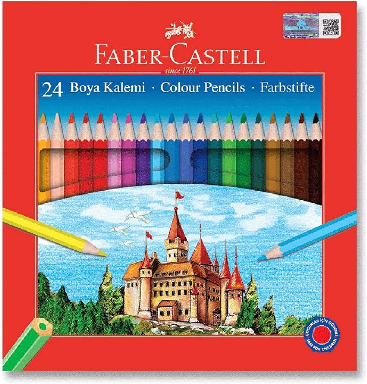 Faber-Castell Karton Kutu Boya Kalemi 24 Renk