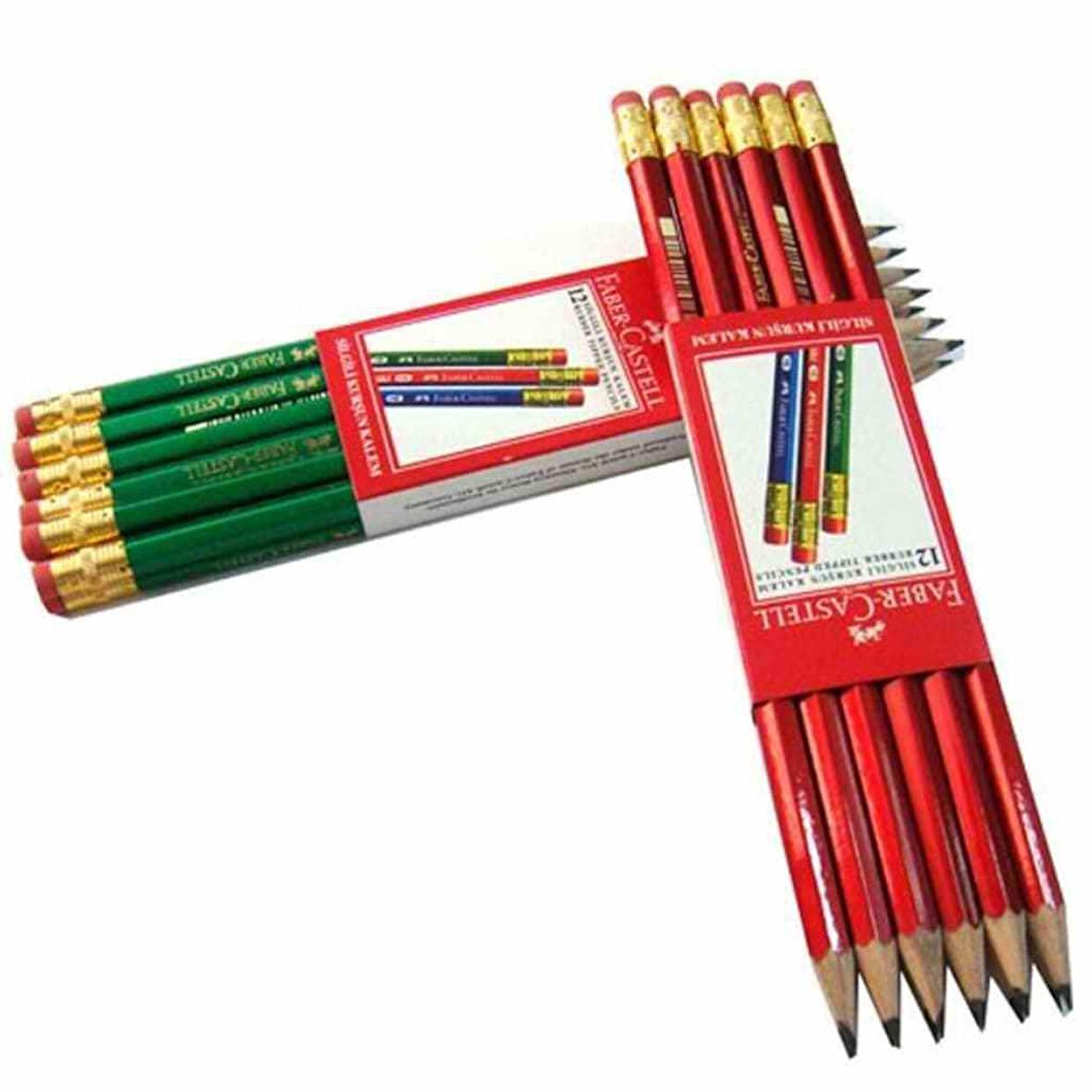 Faber-Castell Köşeli Silgili Kurşunkalem 24'lü (5244212000)