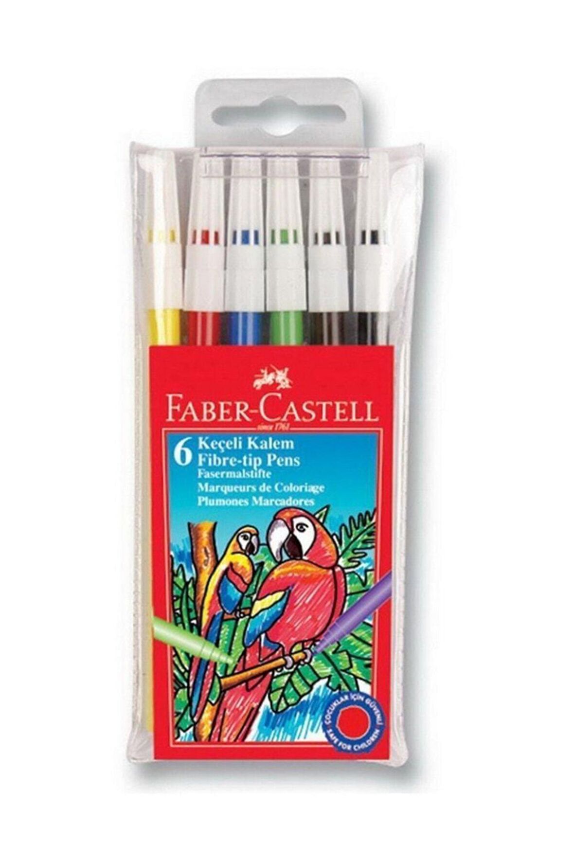 Keçeli Kalem 6 Renk Faber Castell Keçeli Kalem 6 Renk