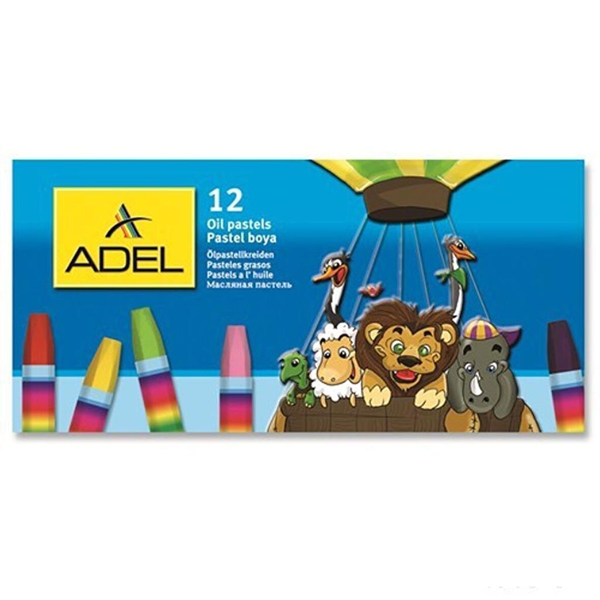 Adel Karton Kutu Pastel Boya 12 Renk (4280837000)