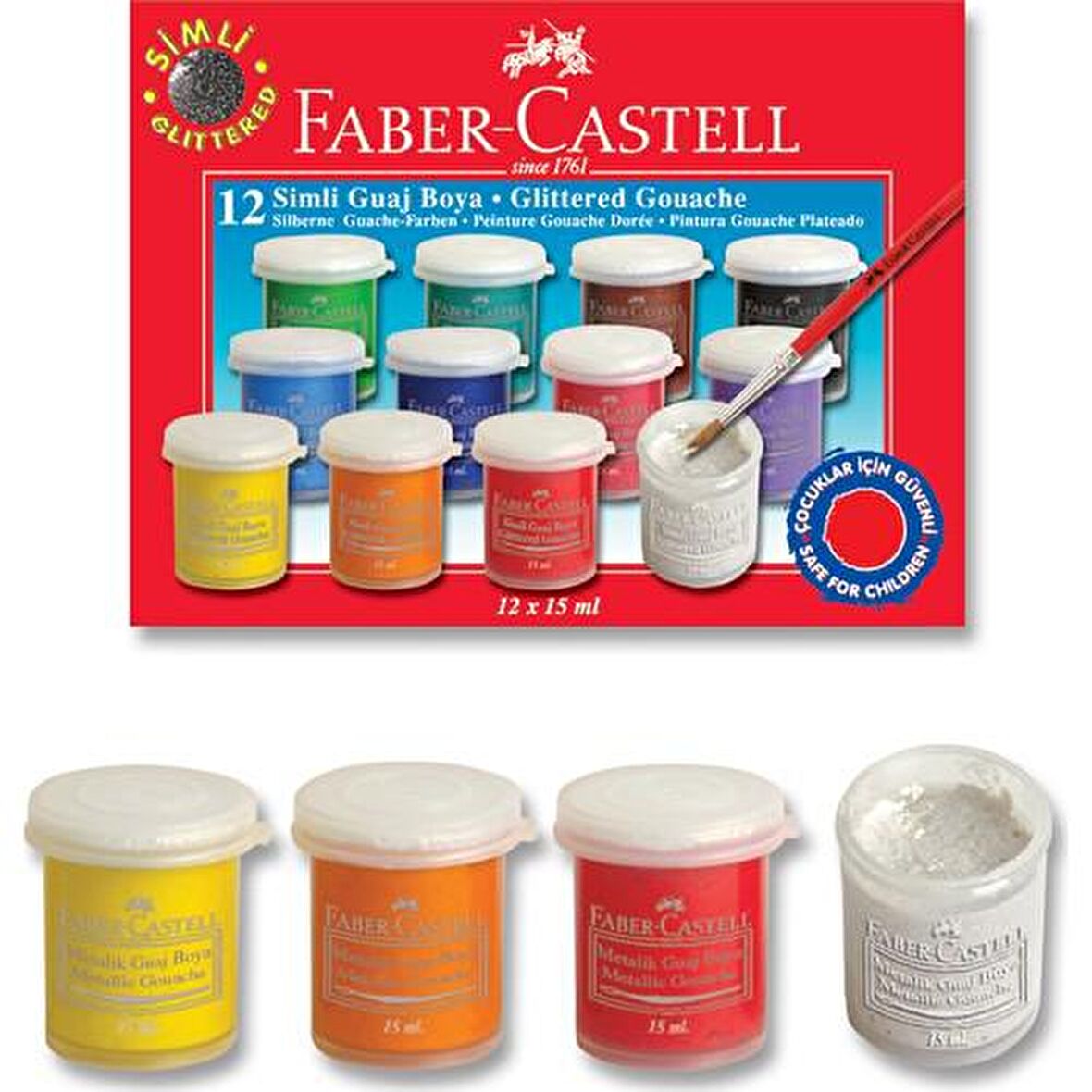 Faber-Castell Simli Guaj Boya 12 Renk