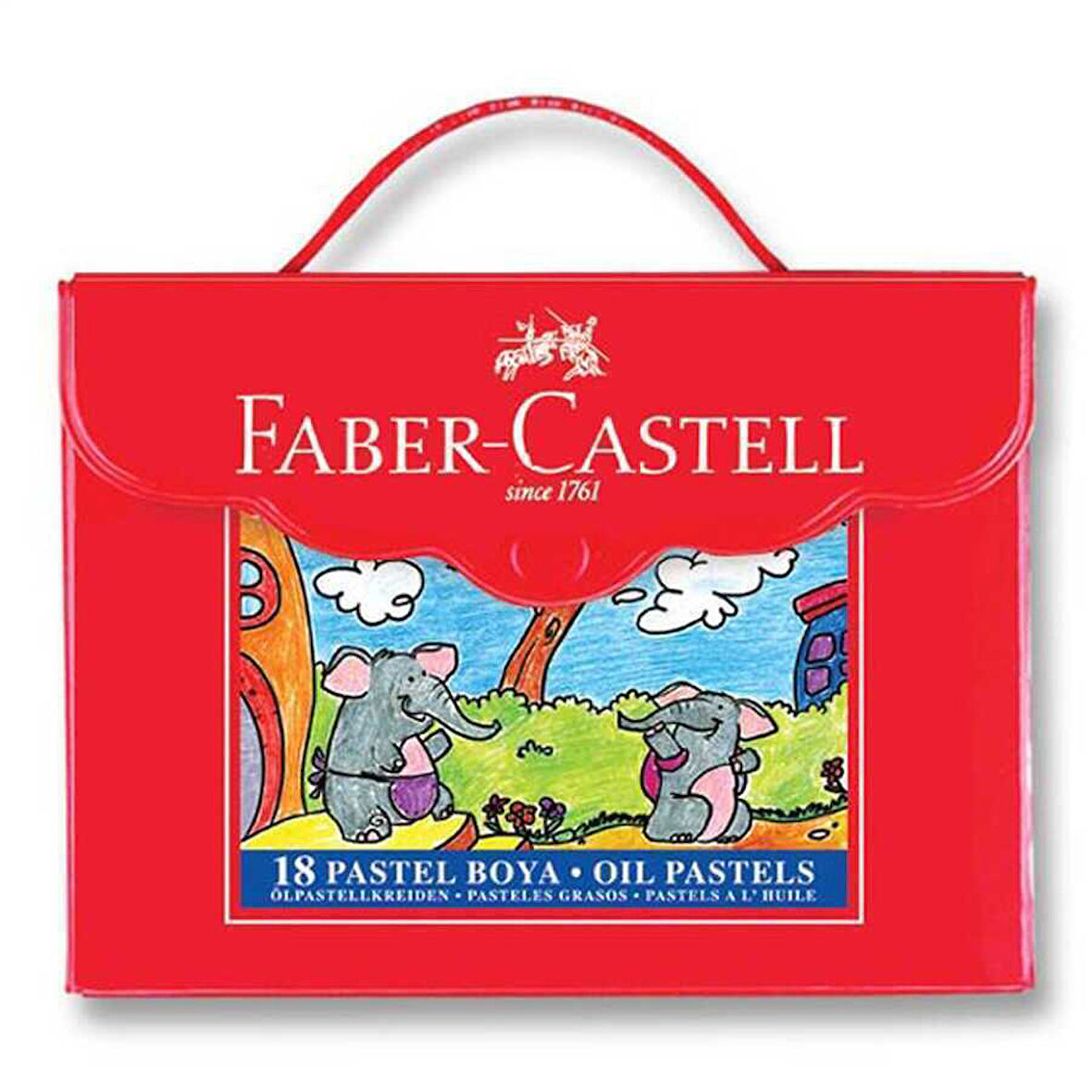 Faber Castell 18 Renk Plastik Çantalı Lüks Pastel