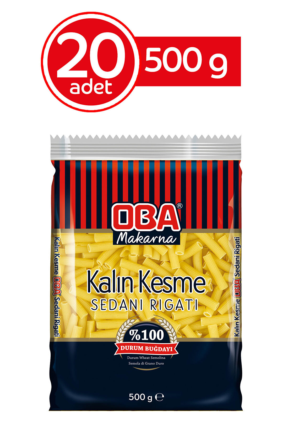 Kalın Kesme Makarna 500 Gr * 20 Adet