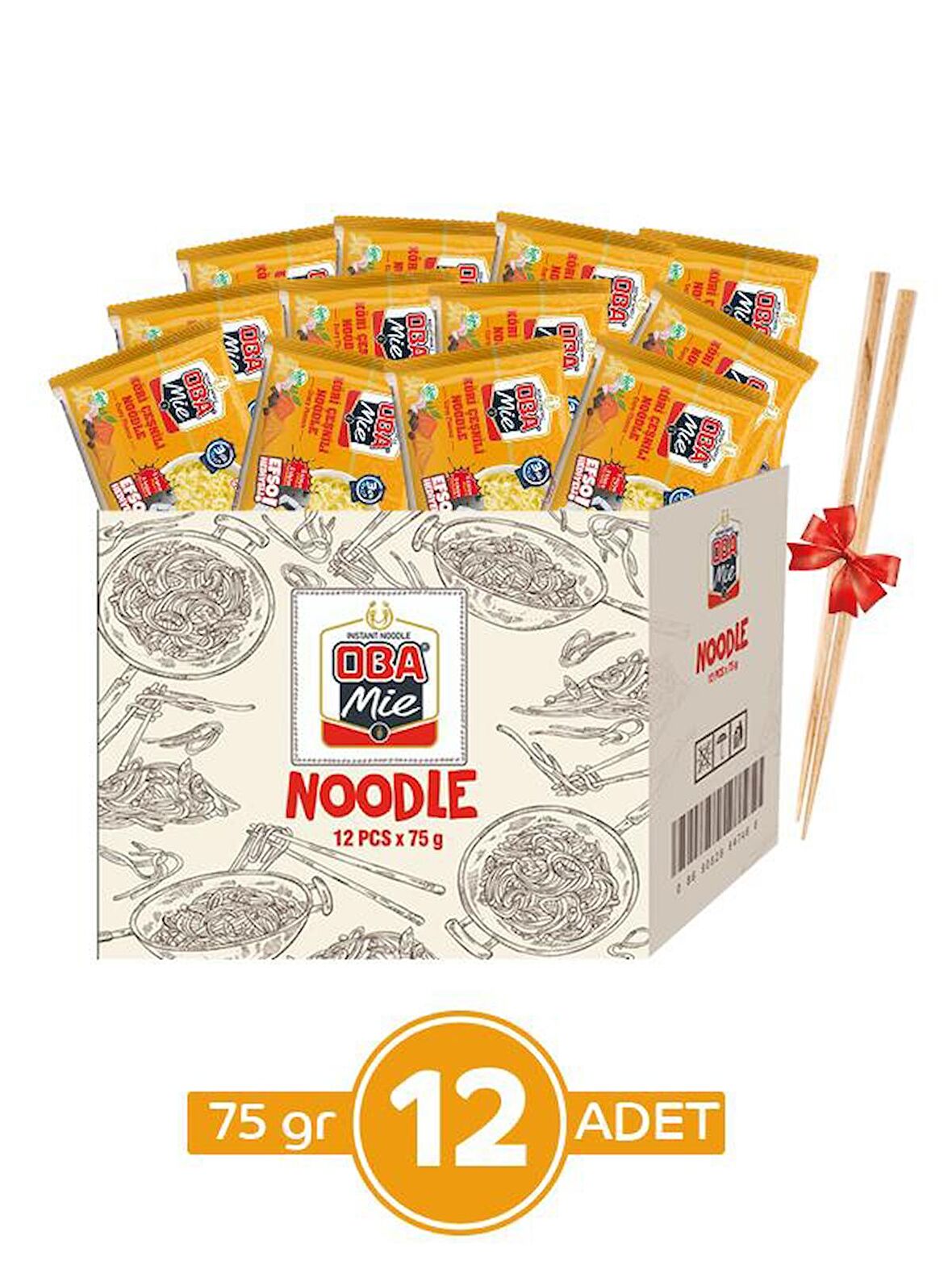 Köri Çeşnili Hazır Noodle 12'li