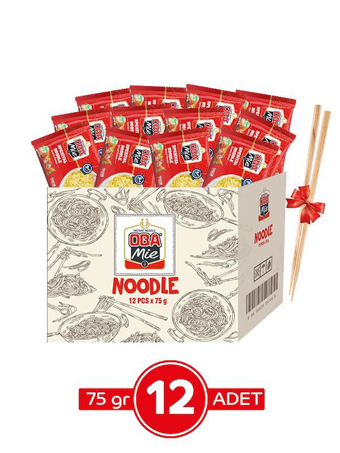 Spesiyal Çeşnili Hazır Noodle 12'li