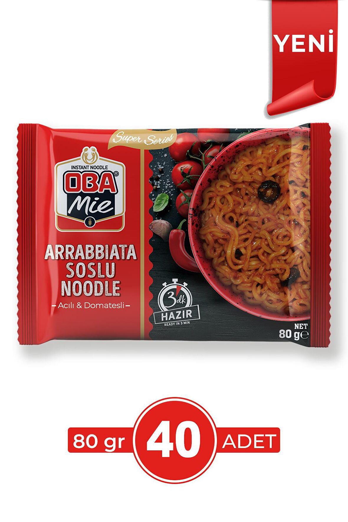 Arrabbiata Soslu Noodle 40'lı Paket