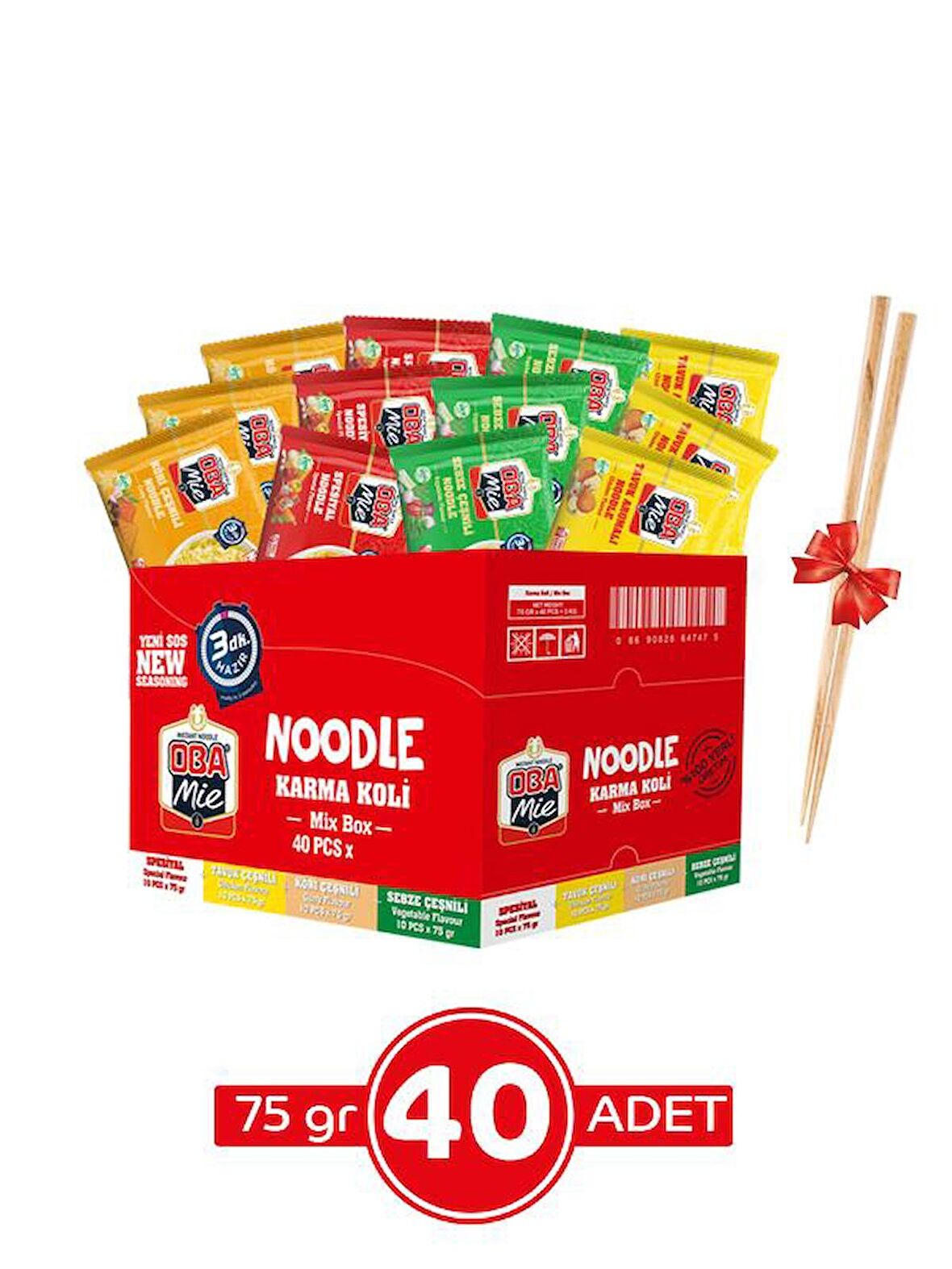 Karma Çeşnili Hazır Noodle 40'lı