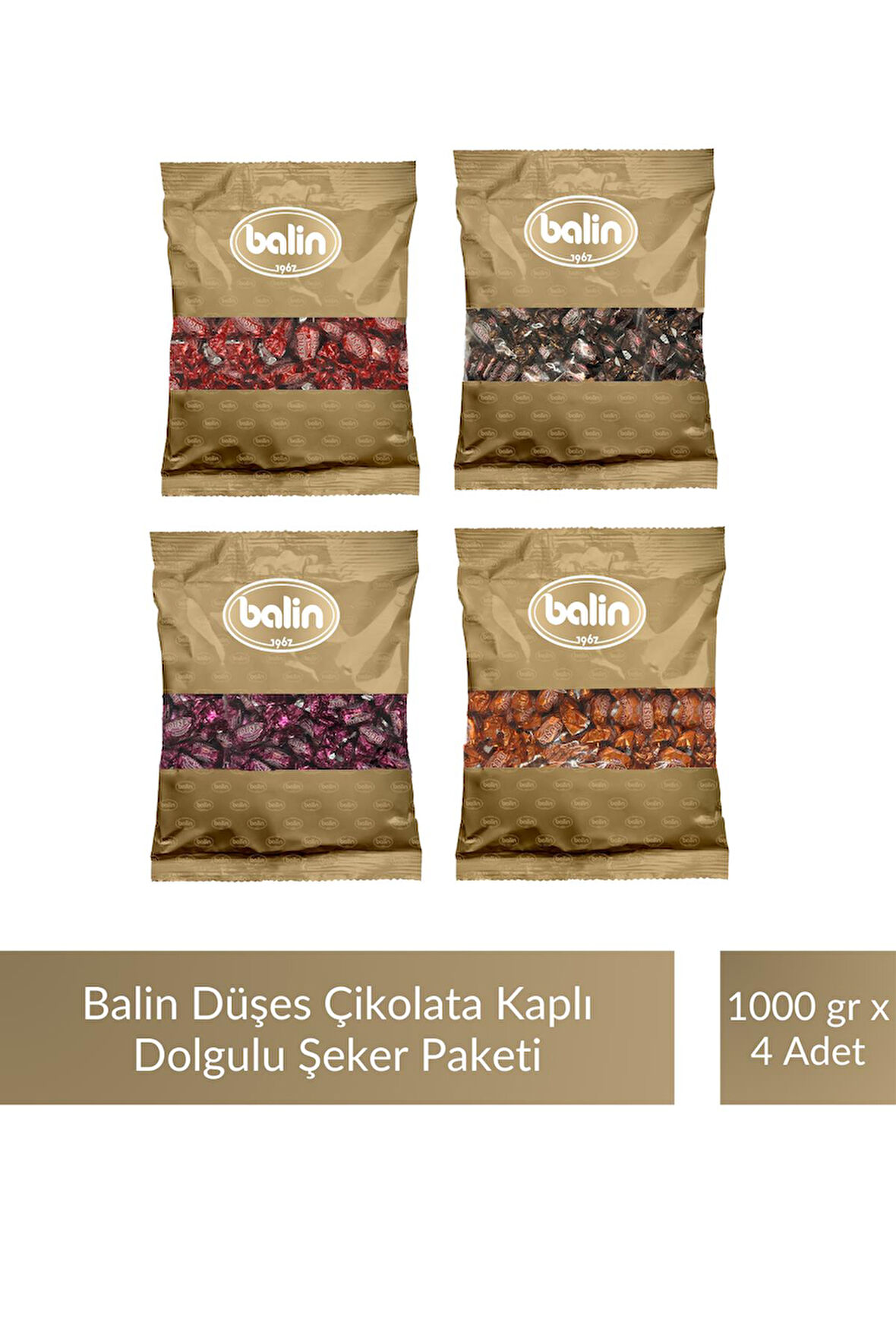 Balin Düşes Karışık Aromalı Sert Şeker 1000 gr x 4 Adet 
