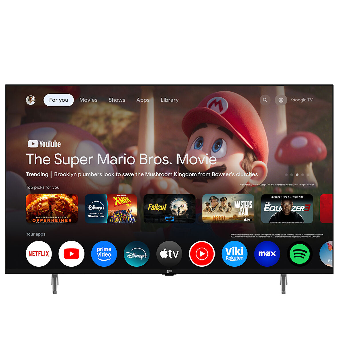 Beko Crystal 7 50" 4K UHD Google TV - B50 E 795 B Smart TV